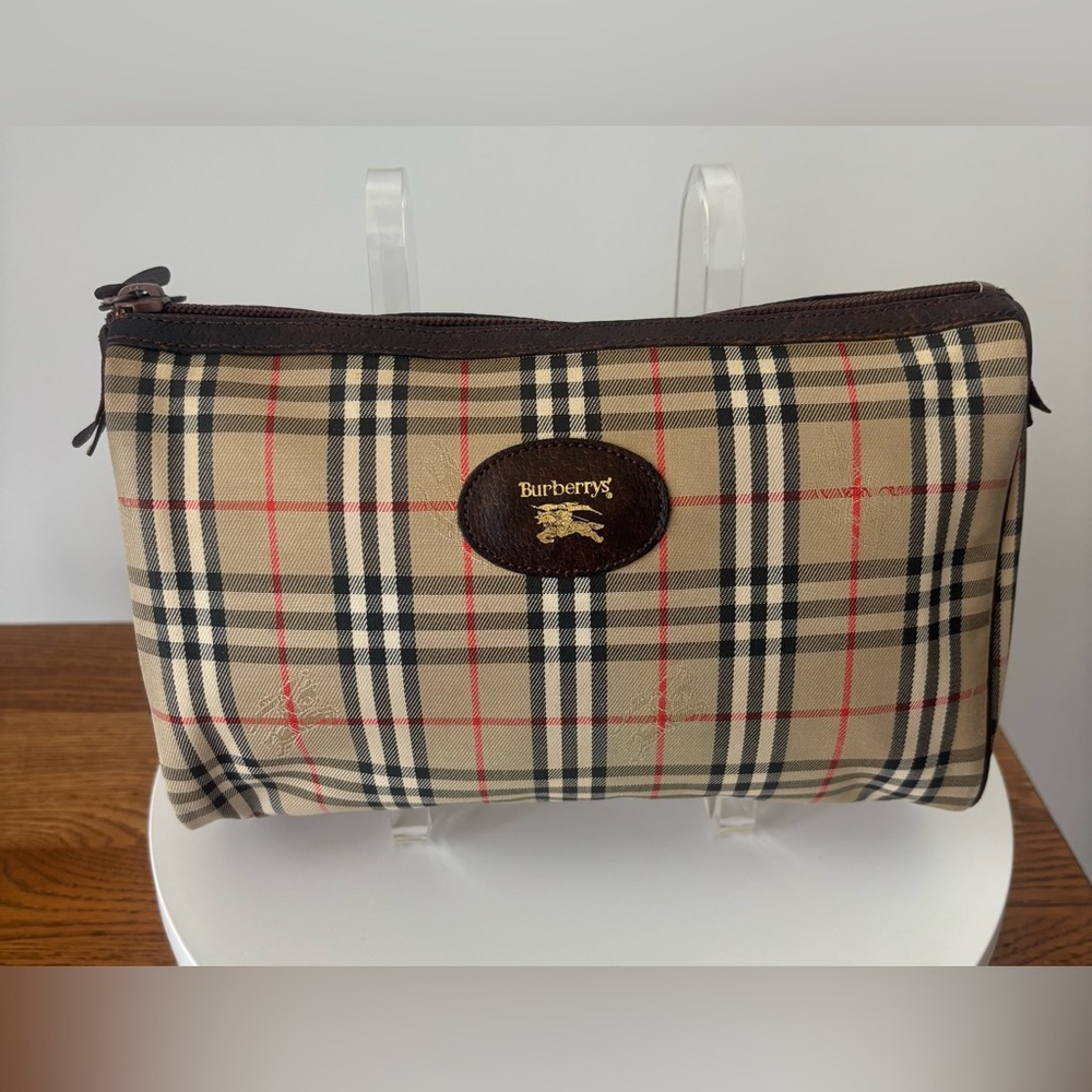 Burberry Vintage Nova Check Pouch - Authentic